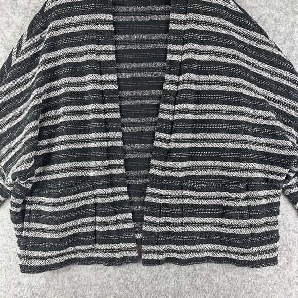 Madewell Open Cardigan Sweater Womens M/L Striped Upbeat Oversized Pockets Light - Picture 3 of 13